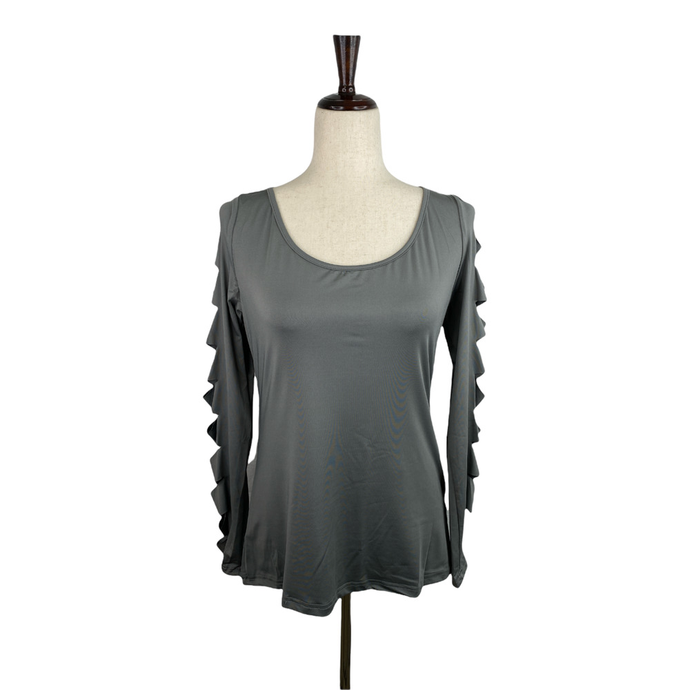 YOINS Slit-Detail Long Sleeve Top Large